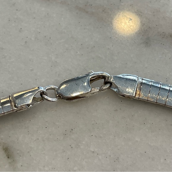 16” Italian silver 925 Omega Chain necklace by Milor - Picture 2 of 5